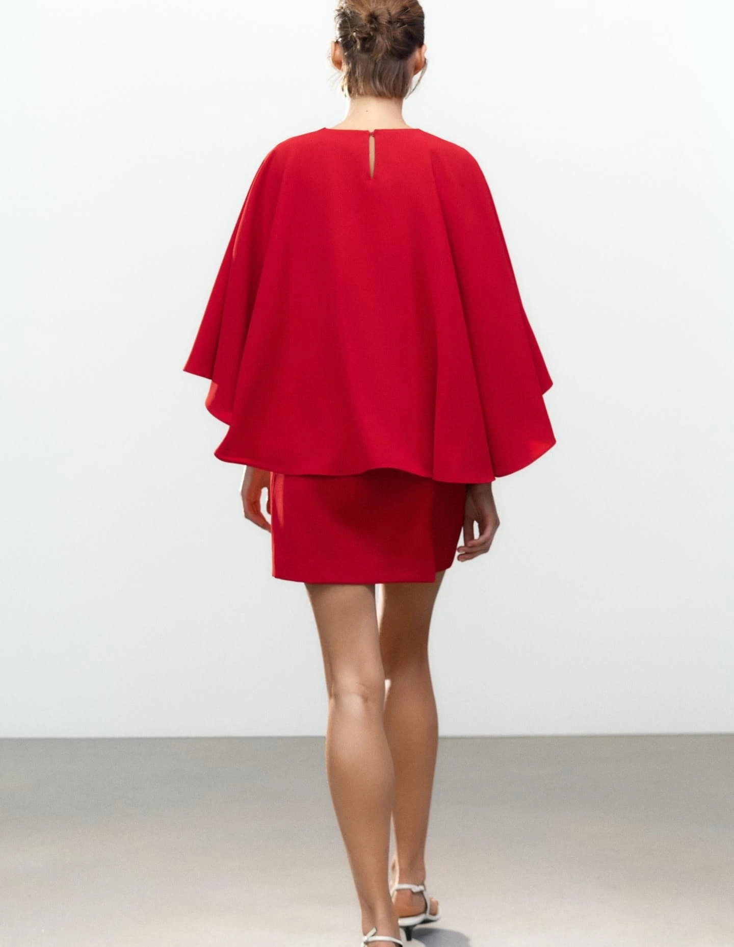 Short dress with cape, ZW collection.