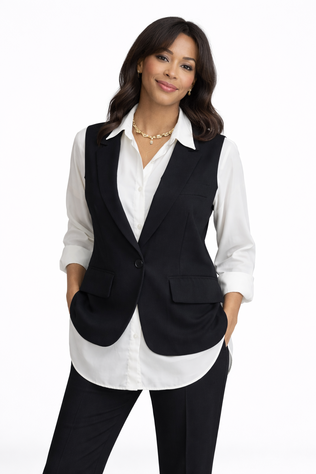 Total look Executivo de 2 Peças - Colete e Calças - Made in Italy