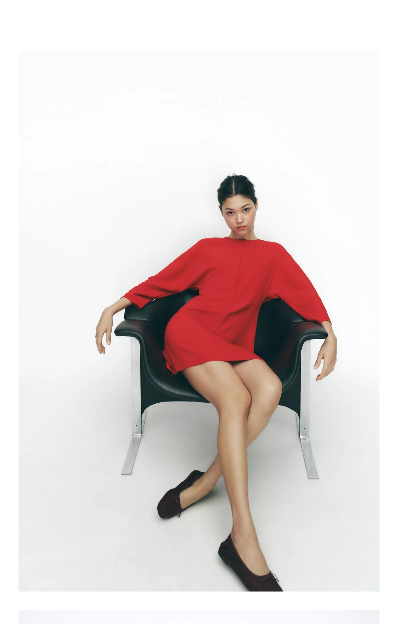 Mini crepe dress - ZARA