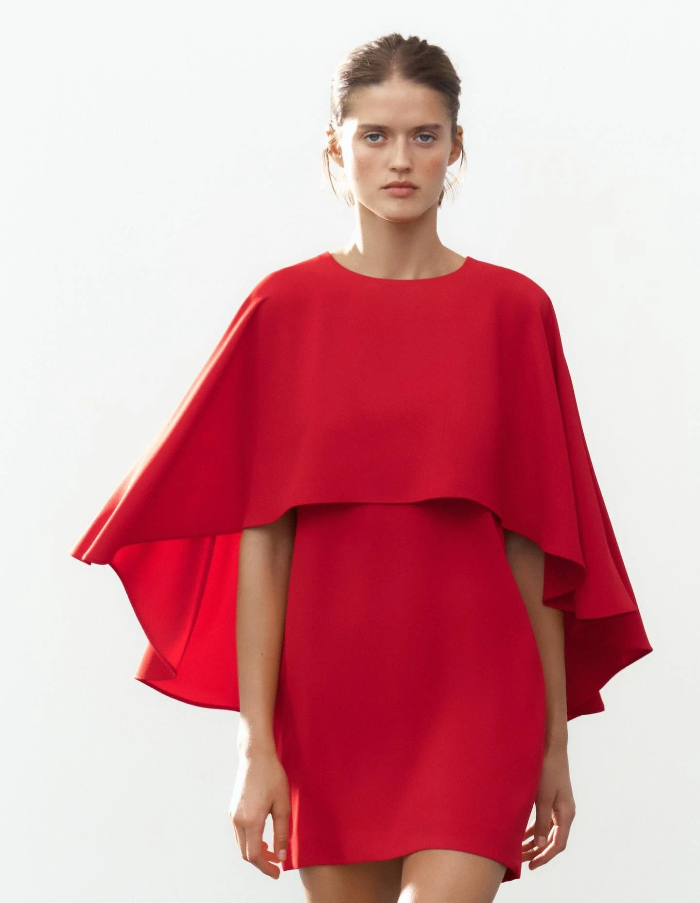 Short dress with cape, ZW collection.