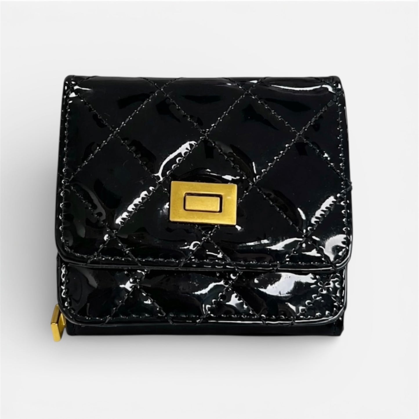 Carteira com Porta-Moedas e Corrente de Ombro