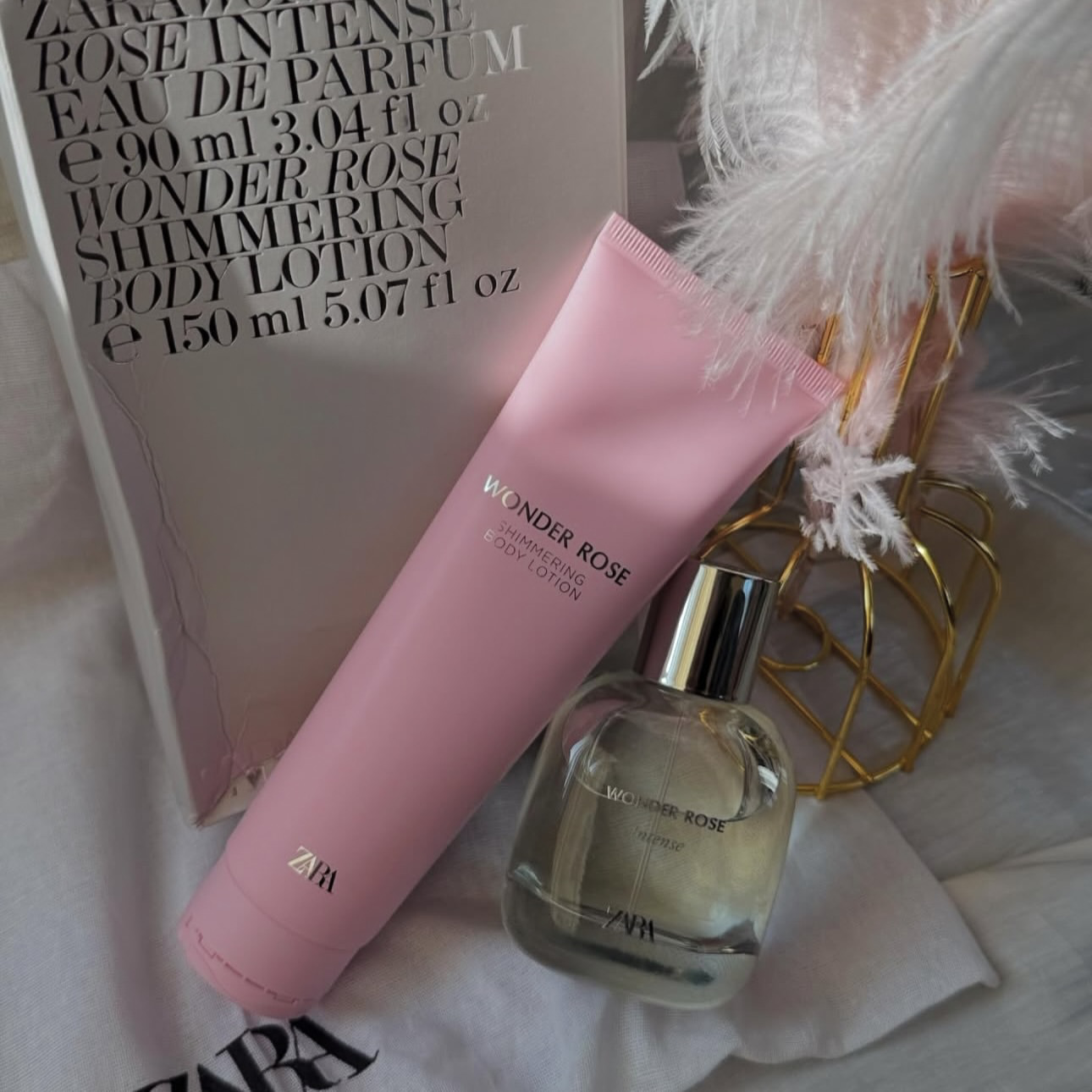 WONDER ROSE INTENSE EDP 90ML + SHIMMER CREAM 150ML - ZARA