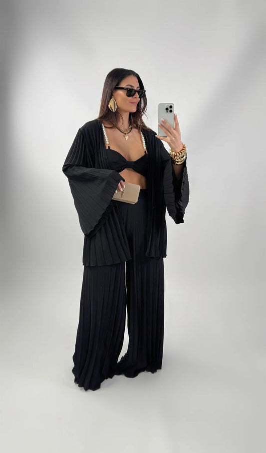 Conjunto de 3 Pcs Plisado