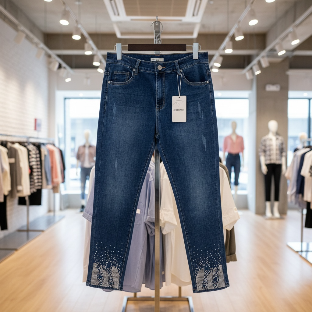 Calça Jeans com Strauss