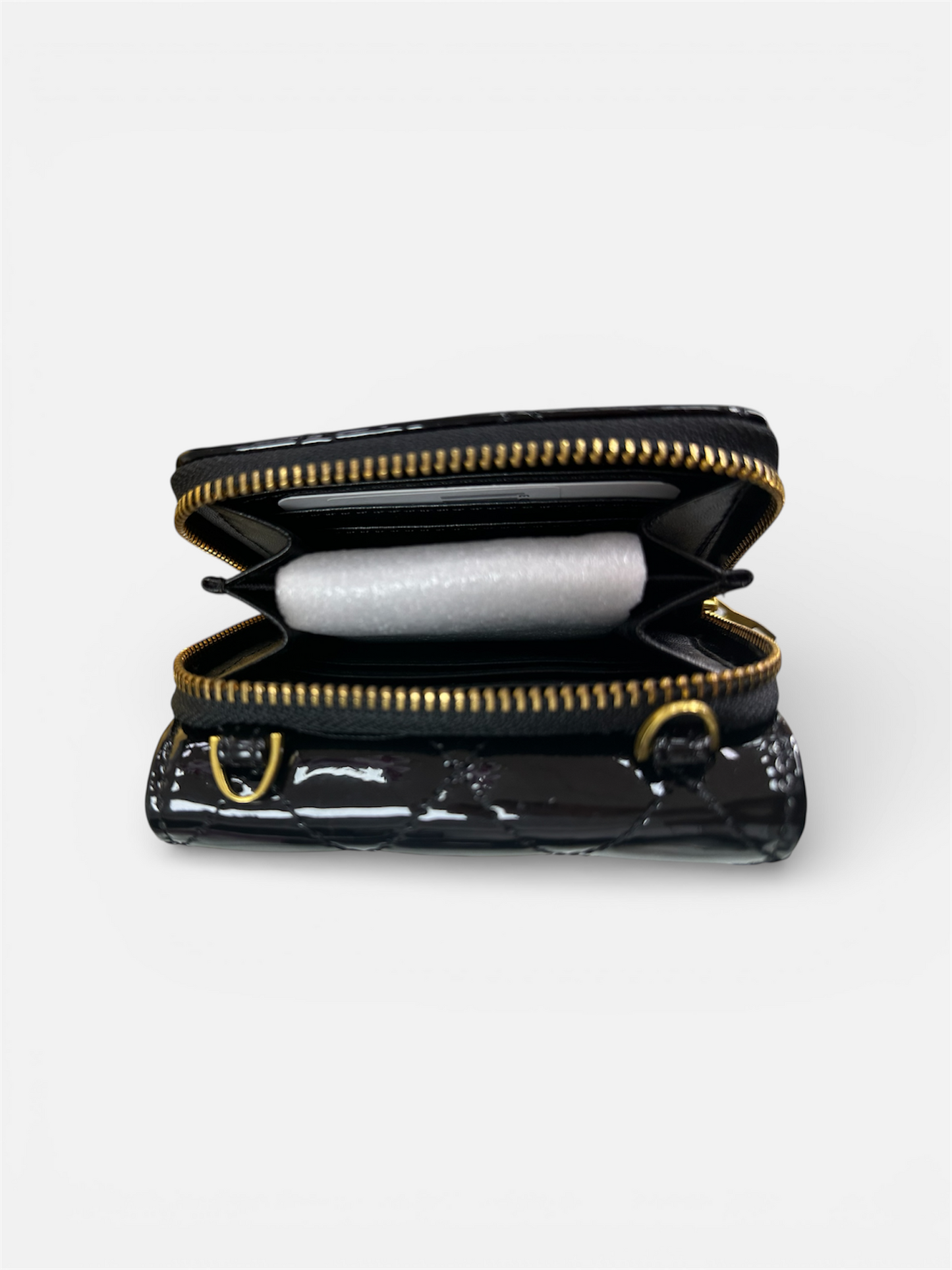 Carteira com Porta-Moedas e Corrente de Ombro