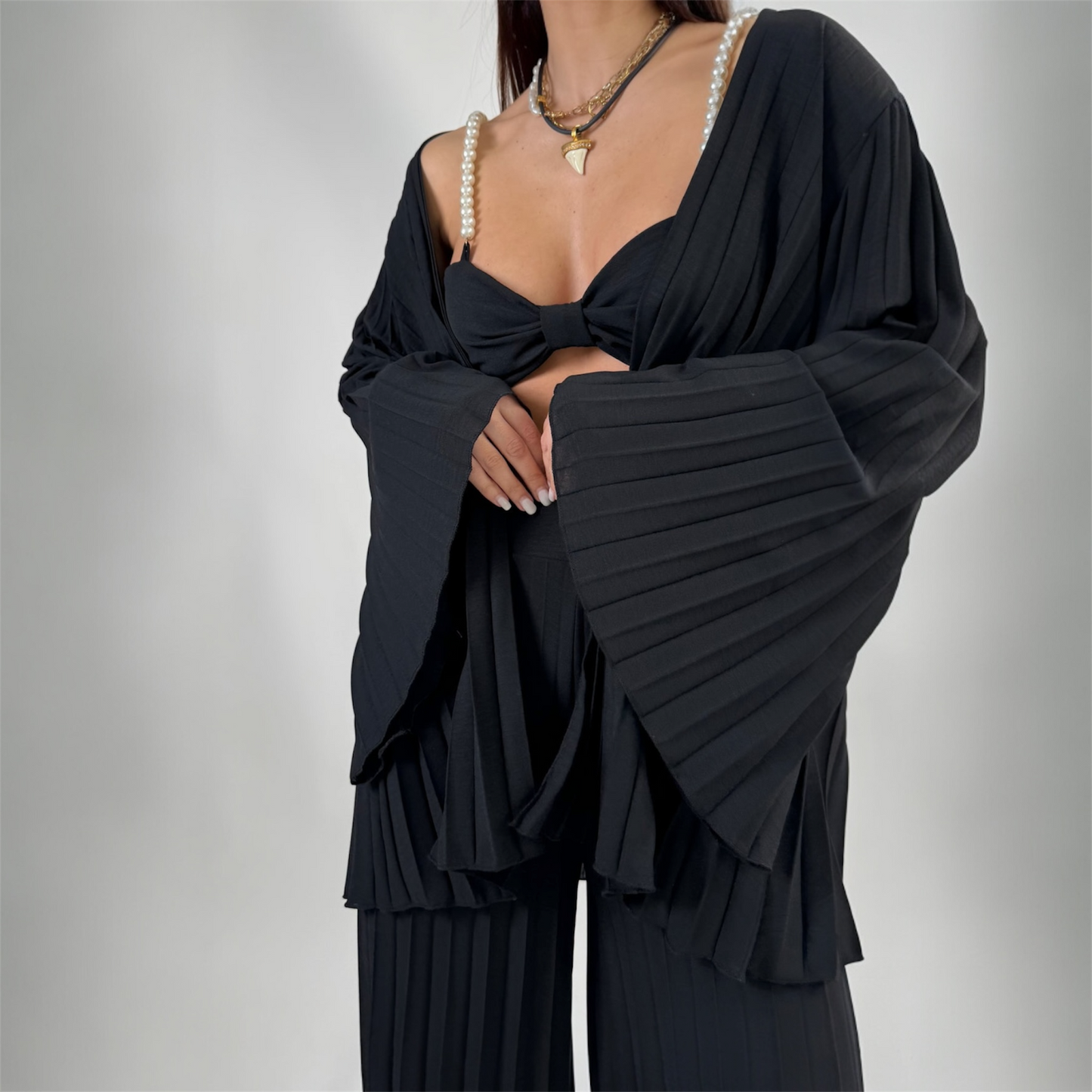 Conjunto de 3 Pcs Plisado